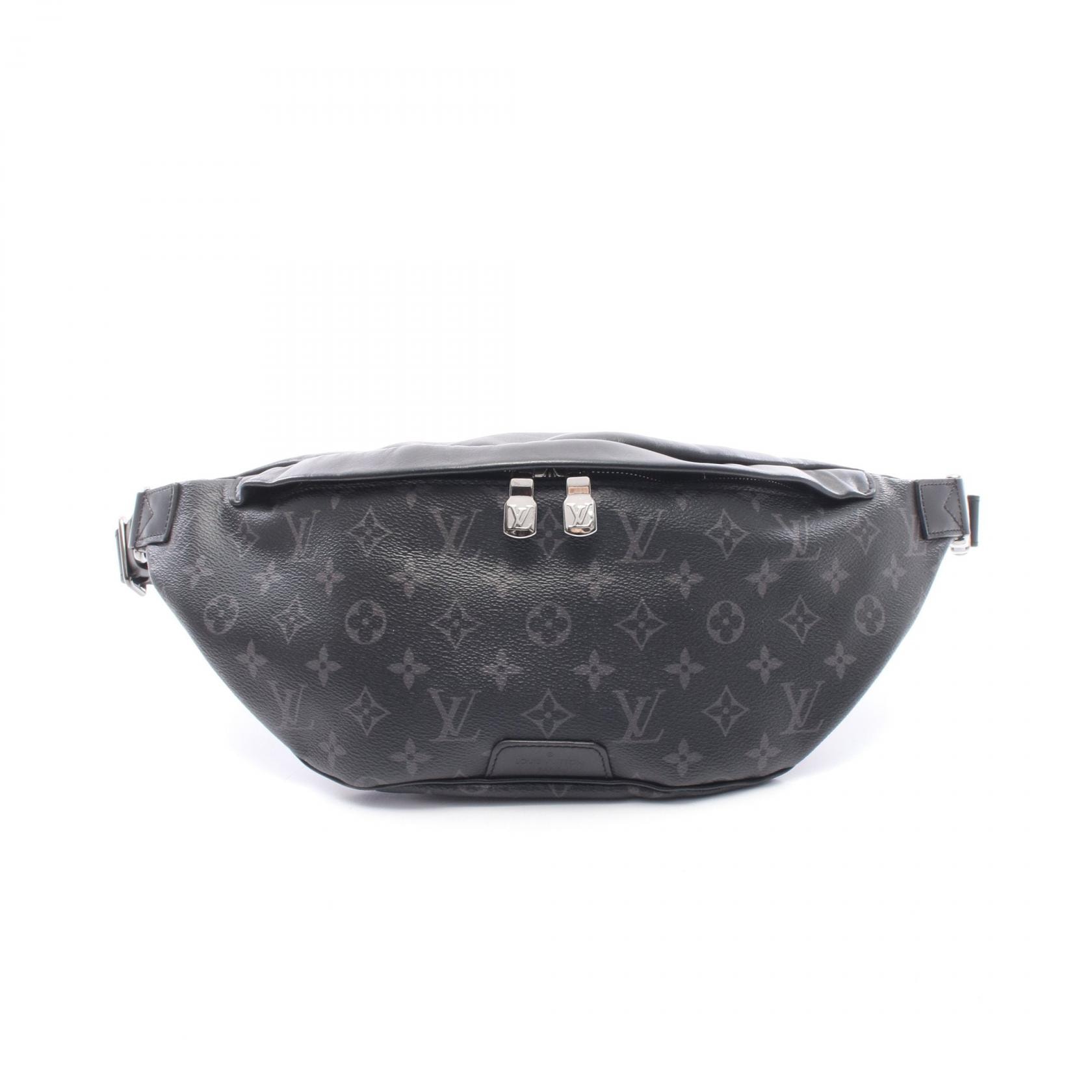 ルイ・ヴィトン LOUIS VUITTON ディスカバリー バムバッグPM ウエストバッグ ボディバッグ バッグ PVCコーティングキャンバス レザー モノグラム・エクリプス メンズ ブラック系 M46035 【中古】