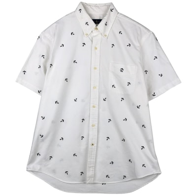 古着 ラルフローレン Ralph Lauren RALPH LAUREN 総柄 半袖 ボタンダウンシャツ メンズL相当/eaa623582