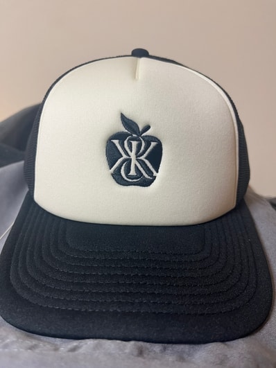 Kith Poly Foam Apple Crest Embroidery Nolan Trucker Hat "Black"