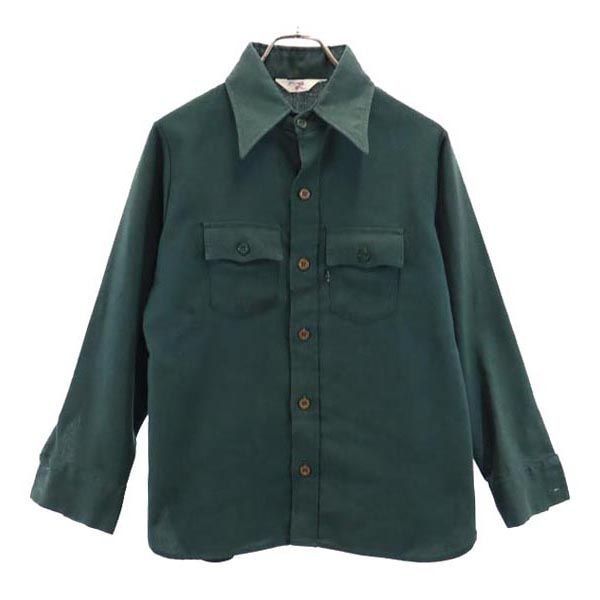 Levi's リーバイス 70s オールド ヴィンテージ  ビッグE 長袖 シャツ グリーン