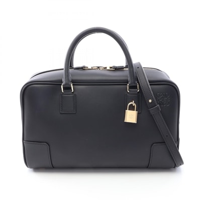 ロエベ LOEWE アマソナ28 2WAY ハンドバッグ バッグ レザー レディース ブラック系 A039N08X151100 【新品】