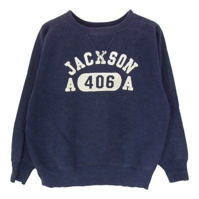 The REAL McCOY'S ザリアルマッコイズ スウェット 旧マッコイ McCOY Sportswear フリーダムスリーブ 前V プリント スウェット ネイビー系 36【中古】