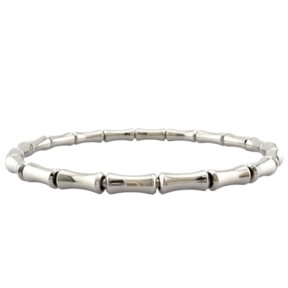 グッチ バンブー #16 ブレスレット 18金 K18ホワイトゴールド レディース GUCCI  中古