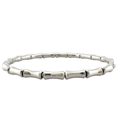 グッチ バンブー #16 ブレスレット 18金 K18ホワイトゴールド レディース GUCCI 中古