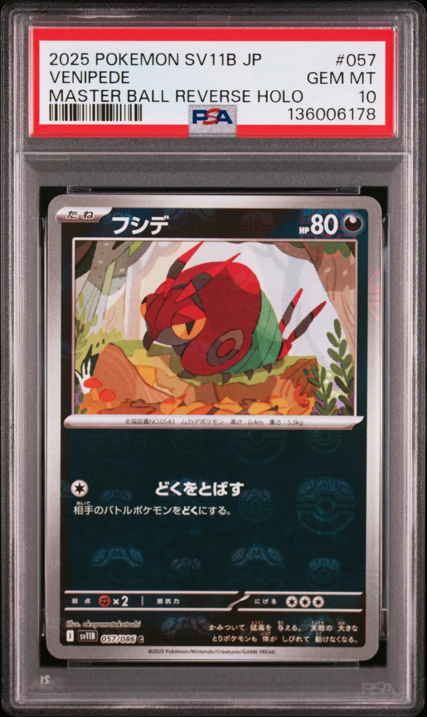 フシデ C :マスターボールミラー [SV11B 057/086](拡張パック「ブラックボルト」)