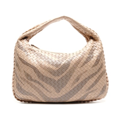 ボッテガヴェネタ BOTTEGAVENETA イントレチャート ホーボー パイソン ショルダーバッグ【中古】