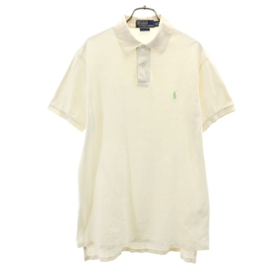 Polo by Ralph Lauren ポロバイラルフローレン 半袖 ポロシャツ M アイボリー インパクト21 鹿の子地