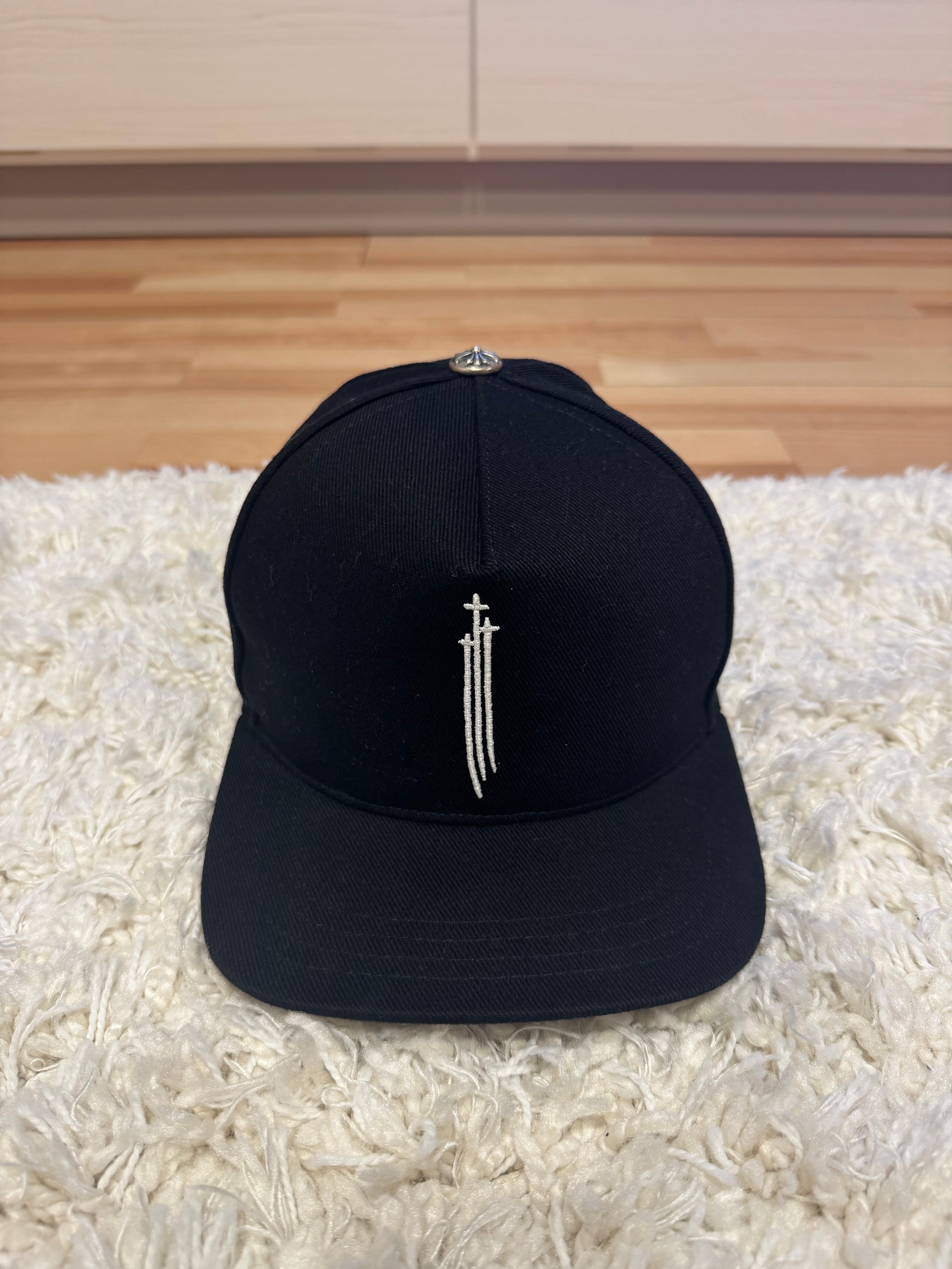 Chrome Hearts Baseball Cap RS 3 Cross "Black/White"