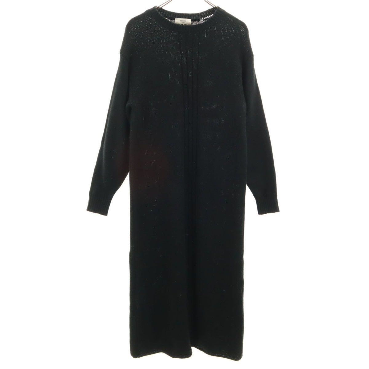 BEAMS HEART ビームスハート 長袖 ニット ワンピース ブラック