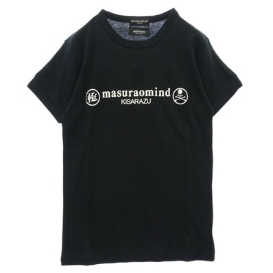 mastermind JAPAN マスターマインドジャパン × masurao ROPPONGI ロゴ スカル Tシャツ ブラック系 S【美品】【中古】