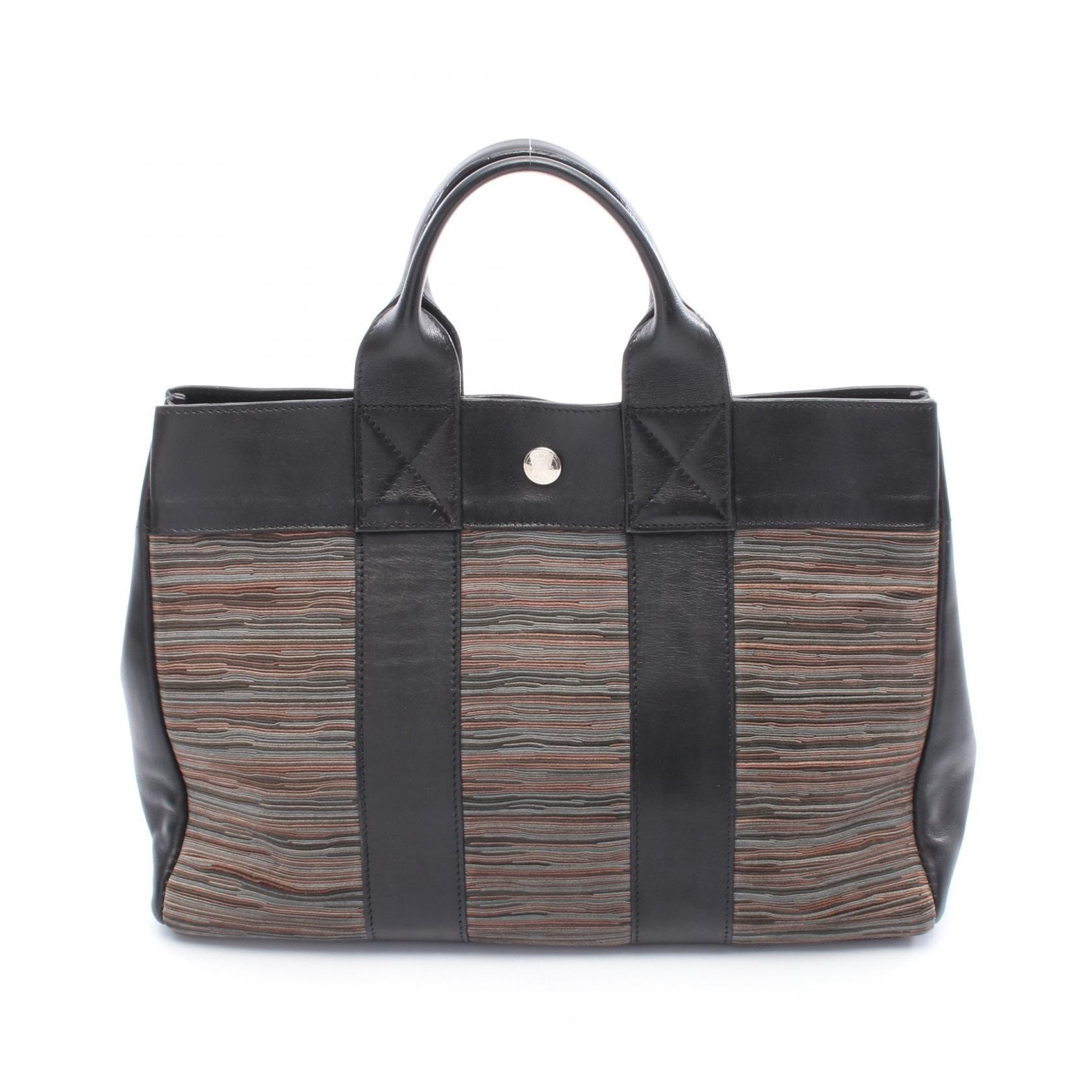 エルメス HERMES フールトゥPM トートバッグ バッグ カーフ(牛革) ヴィヴラート エバーカーフ □E刻印(2001年製造) レディース ブラック系 / マルチカラー 【中古】