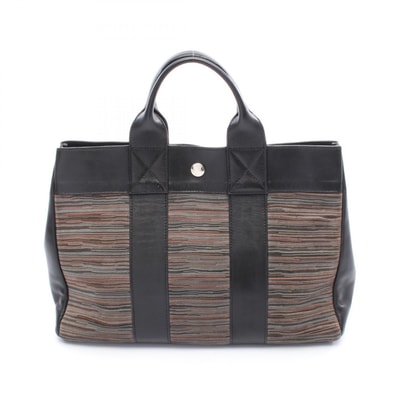 エルメス HERMES フールトゥPM トートバッグ バッグ カーフ(牛革) ヴィヴラート エバーカーフ □E刻印(2001年製造) レディース ブラック系 / マルチカラー 【中古】