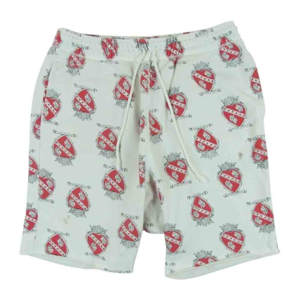SAINT MICHAEL セントマイケル ショートパンツ 21SS SM-S21-0000-030 SWEAT SHORTS heart スウェット ショーツ ショート パンツ ホワイト系 レッド系 M【中古】
