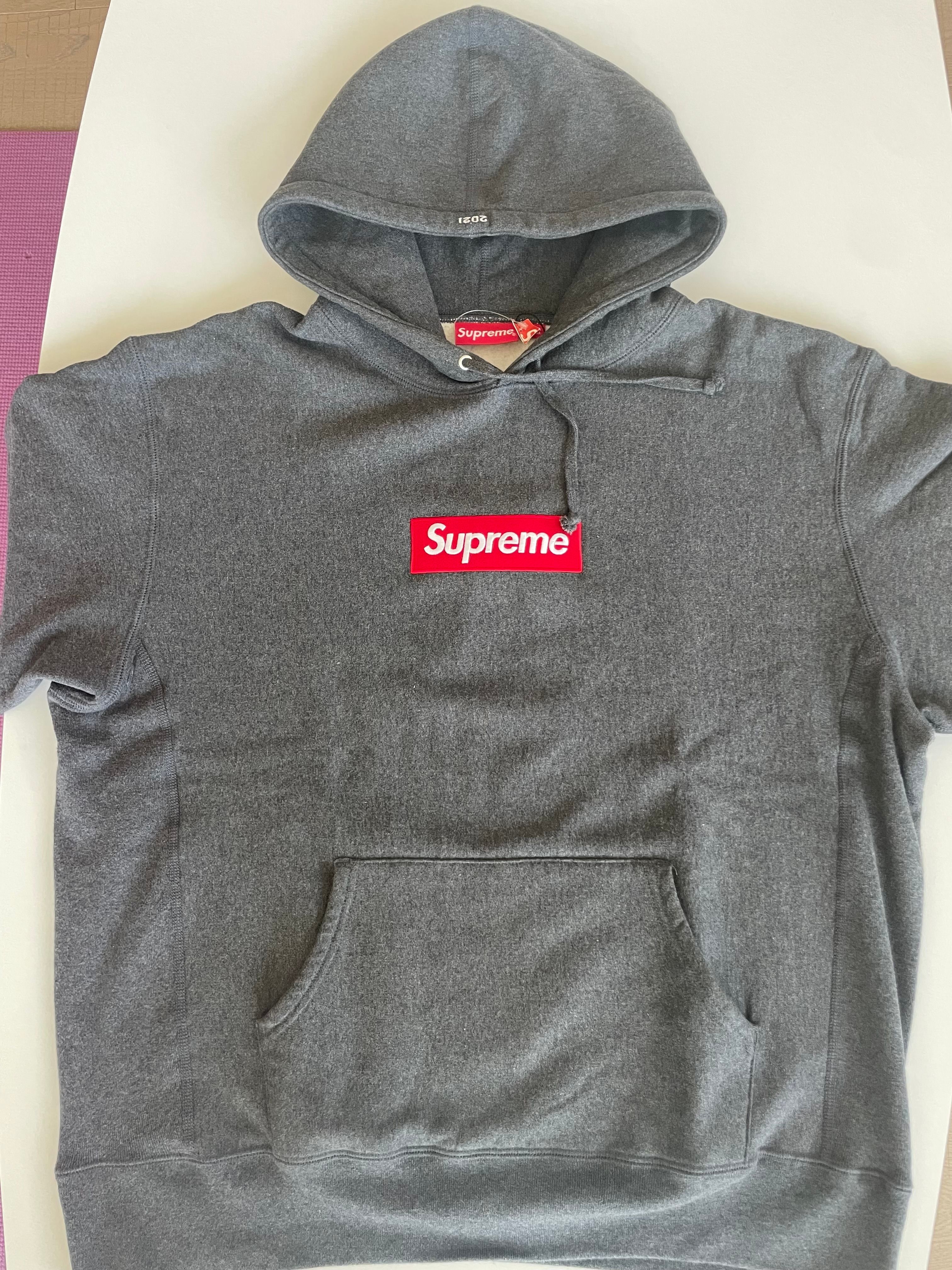 Supreme Box Logo Hooded Sweatshirt "Charcoal" (21FW)
