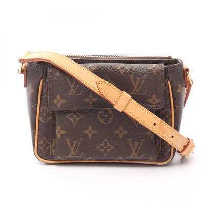 ルイ・ヴィトン LOUIS VUITTON ヴィバシテPM ショルダーバッグ バッグ PVCコーティングキャンバス レザー モノグラム レディース ブラウン系 M51165 【中古】