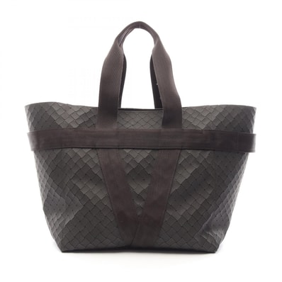 ボッテガヴェネタ BOTTEGA VENETA ニューラバー イントレチャート スコルピート トートバッグ バッグ ラバー キャンバス メンズ ブラウン系 【中古】
