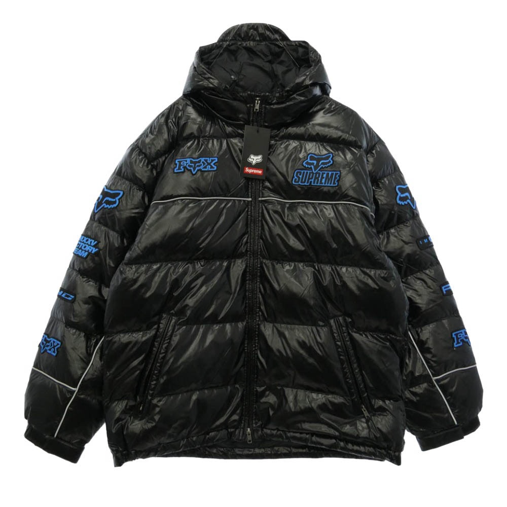 Supreme シュプリーム 25AW × Fox Racing フォックスレーシング Shiny Down Puffer Jacket シャイニー ダウン パファー ジャケット ブラック系 XL【新古品】【未使用】【中古】