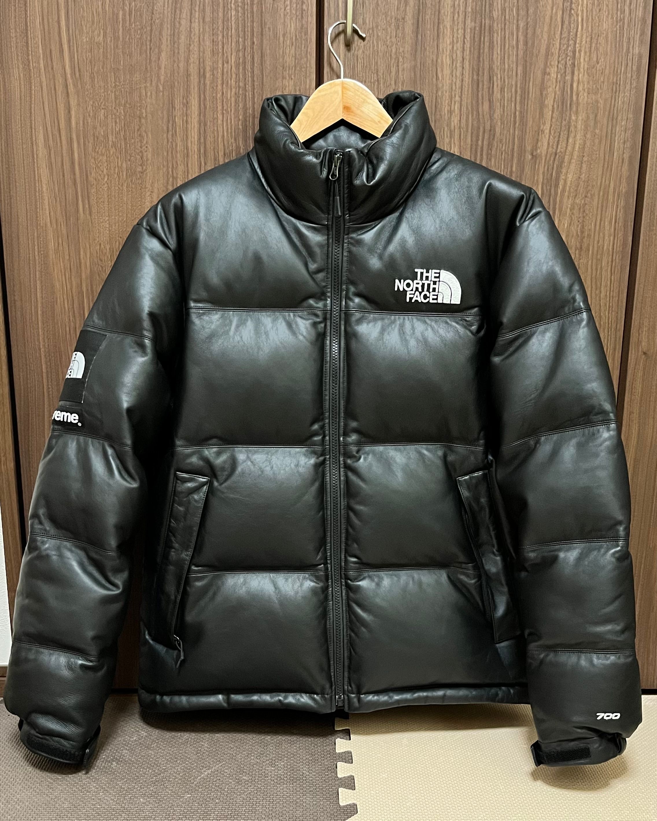 Supreme x The North Face Leather Nuptse Jacket "Black"