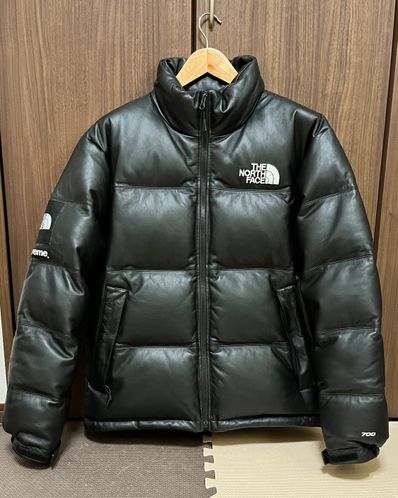 Supreme x The North Face Leather Nuptse Jacket "Black"