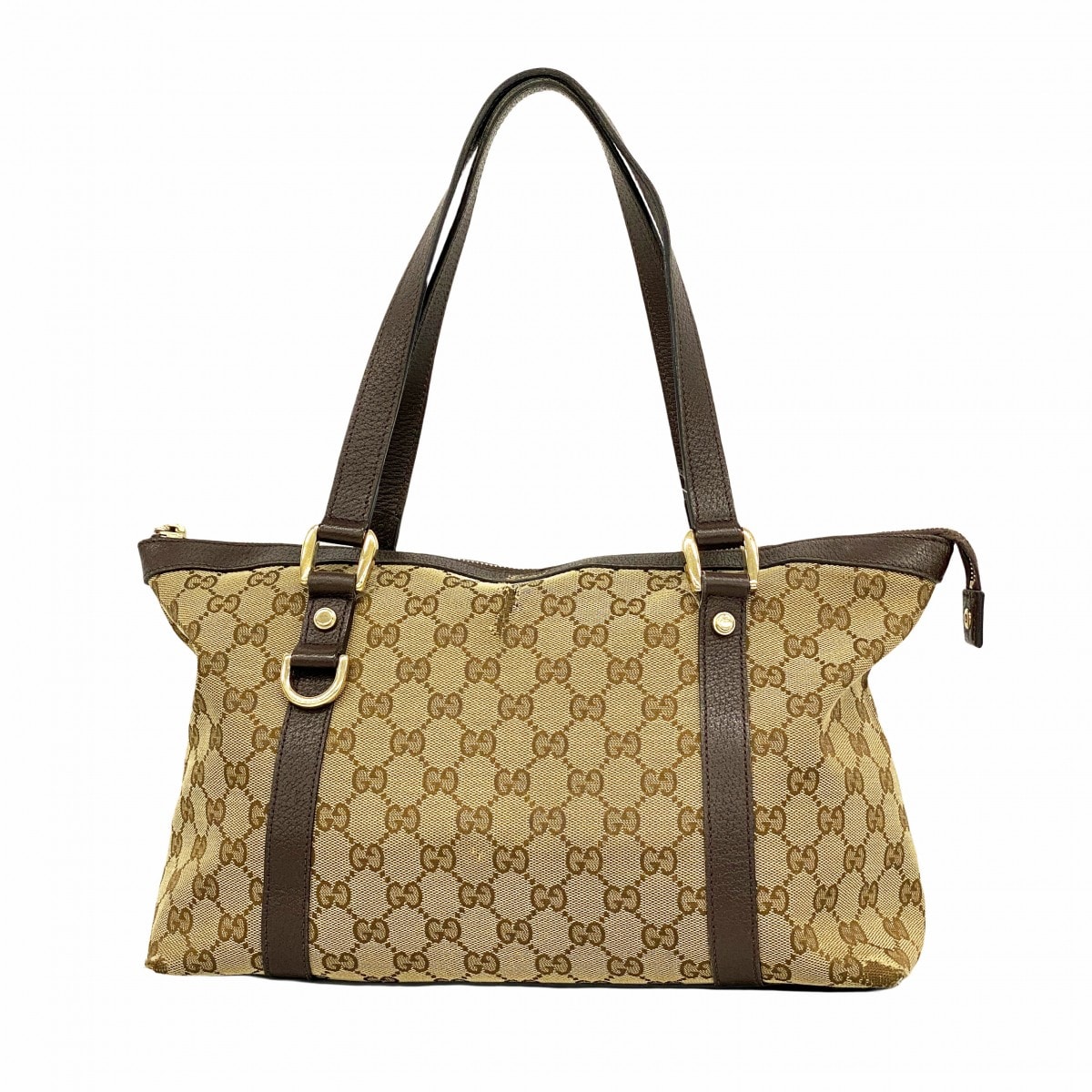 【6dd5313-k】グッチ ハンドバッグ GGキャンバス 141470 キャンバス ブラウン ゴールド金具【中古】レディース