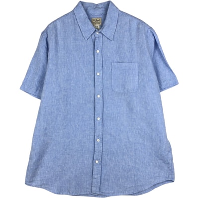 古着 90年代 エルエルビーン L.L.Bean 半袖 リネンシャツ メンズXL相当 ヴィンテージ/eaa623524