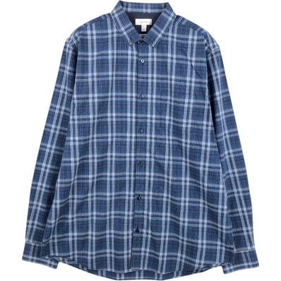 古着 カルバンクライン Calvin klein INFINITE ワイドカラー 長袖 ボタンダウンチェックシャツ メンズL相当/eaa662558