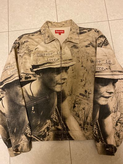 Supreme Is Love Denim Work Jacket "White"