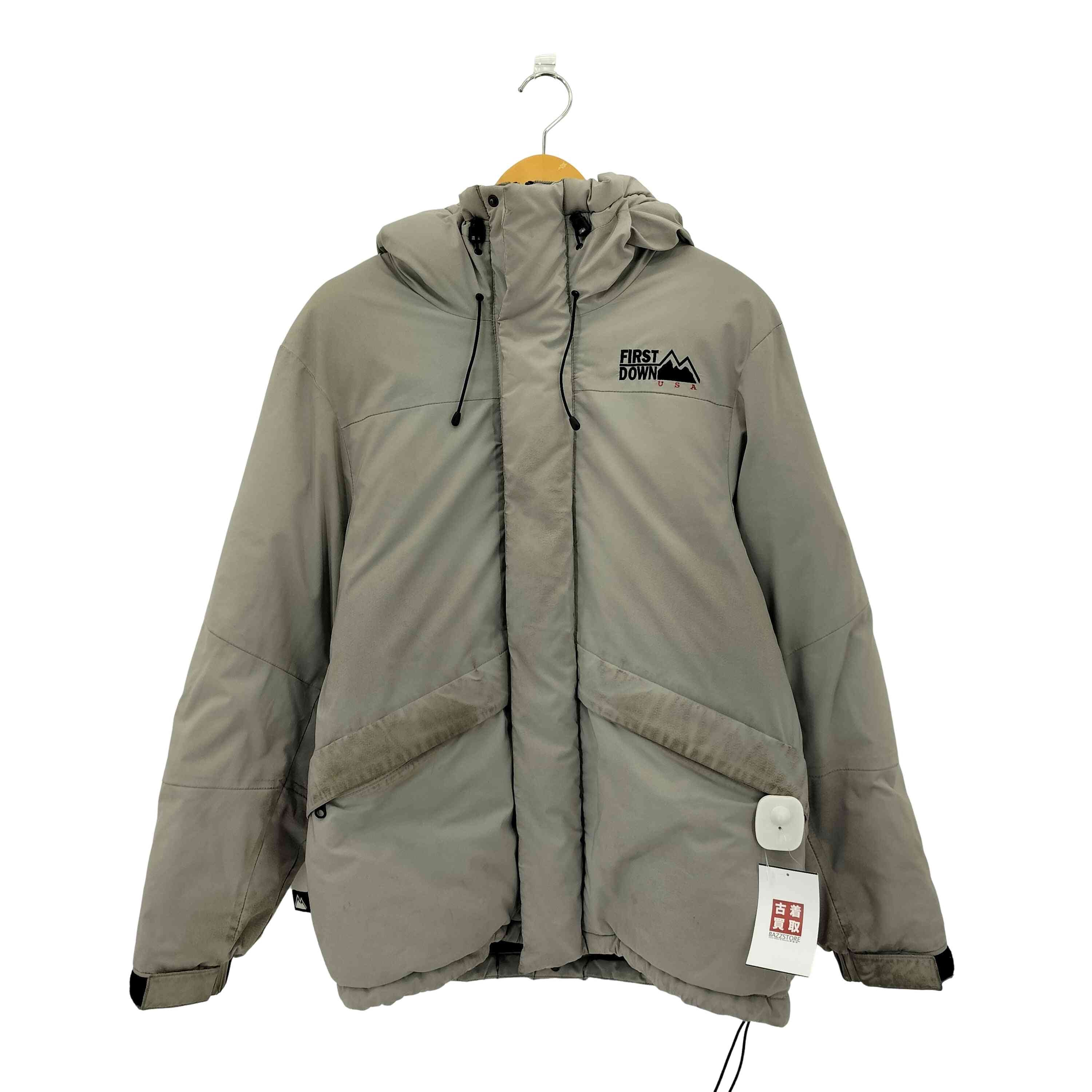 フロントジップ ドローコード フーデット ダウンジャケット【1140375224638】