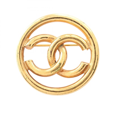 シャネル CHANEL ヴィンテージ ココマーク ブローチ アクセサリー GP(ゴールドメッキ) レディース ゴールド系 【中古】