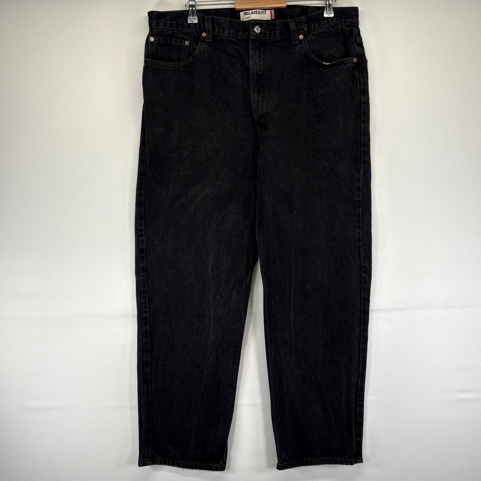 古着 リーバイス Levi's デニム パンツ 550 テーパード バギー Gパン 大きいサイズ W42×L32  ブラック系 メンズ
