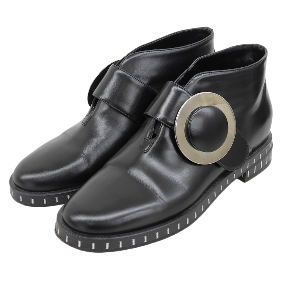 ジョルジオアルマーニ 美品 チャッカブーツ シューズ レディース 黒 ブラック 35 X1M269 35