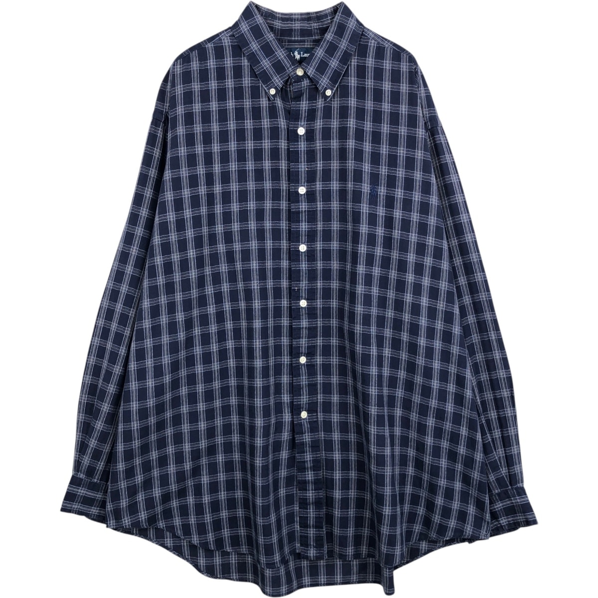 古着 ラルフローレン Ralph Lauren BLAKE 長袖 ボタンダウンチェックシャツ メンズXL相当/eaa629003