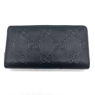 グッチ GGエンボス ジップアラウンド ラウンドファスナー 長財布