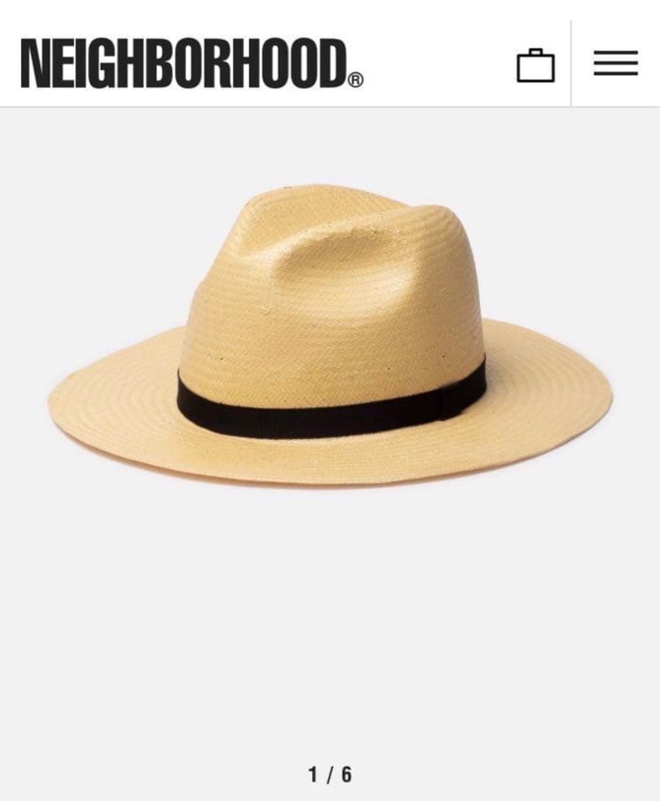 NEIGHBORHOOD Paper Fedora Hat "Natural"