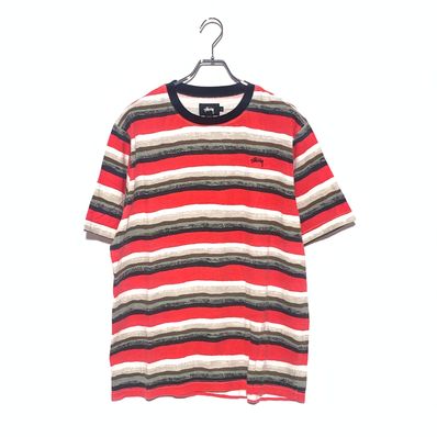 STUSSY MOSAIC BORDER TEE Red