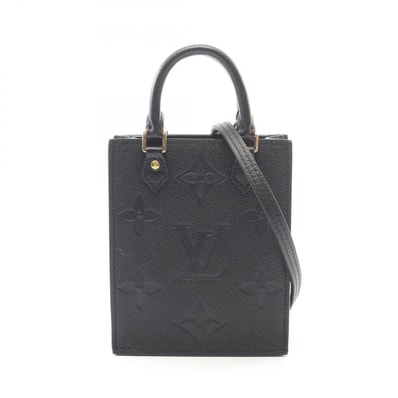ルイ・ヴィトン LOUIS VUITTON プティット サックプラ モノグラムアンプラント ノワール 2WAY ハンドバッグ バッグ レザー レディース ブラック系 M81417 【中古】