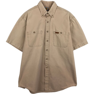 古着 カーハート Carhartt ボタンダウン 半袖 ワークシャツ メンズL相当/eaa653028