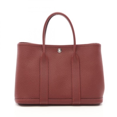 エルメス HERMES ガーデンパーティTPM トートバッグ バッグ レザー ネゴンダ ネゴンダ ルージュアッシュ Y刻印(2020年製造) レディース ボルドー系 【中古】