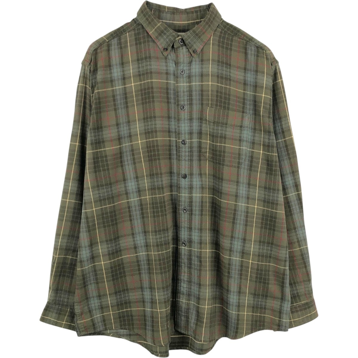 古着 エルエルビーン L.L.Bean 長袖 ボタンダウン フランネルチェックシャツ カナダ製 メンズXL相当/eaa675613