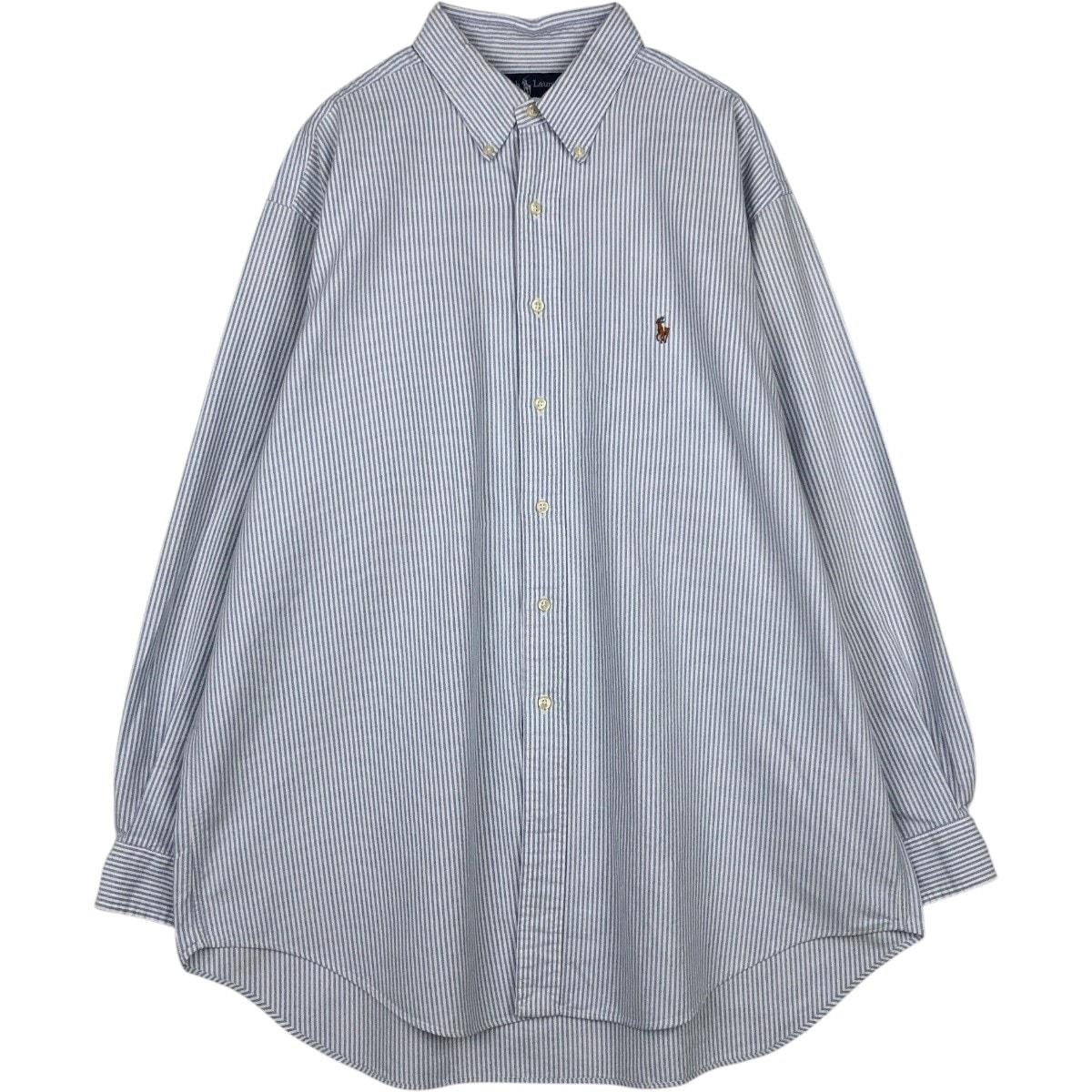 古着 ラルフローレン Ralph Lauren YARMOUTH 長袖 ボタンダウンストライプシャツ メンズXL相当/eaa677939