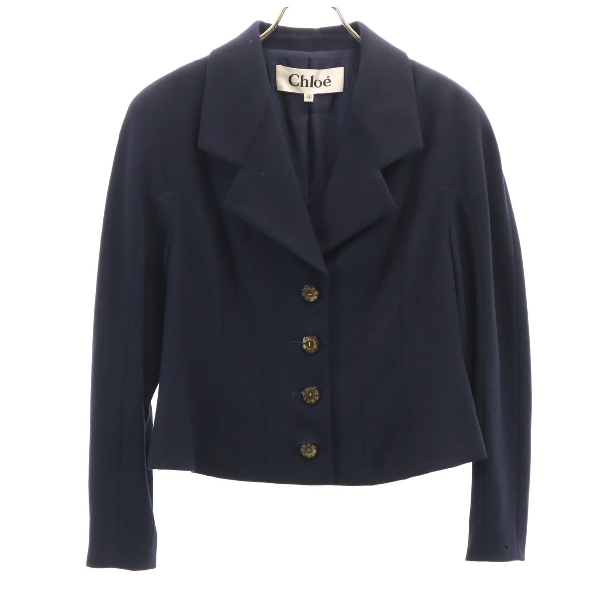 Chloe クロエ テーラードジャケット 40 ネイビー