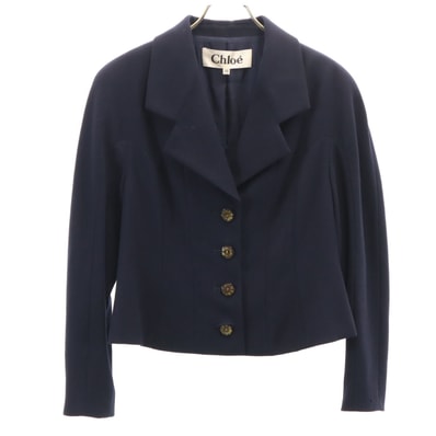 Chloe クロエ テーラードジャケット 40 ネイビー