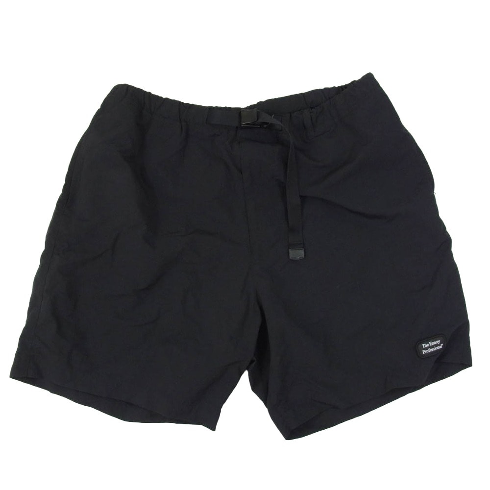 The Ennoy Professional ザ エンノイ プロフェッショナル ショートパンツ 23SS SS23BRENPT03LP NYLON EASY SHORTS ロゴ刺繍 ナイロン イージー ショーツ ハーフパンツ ブラック系 L【中古】