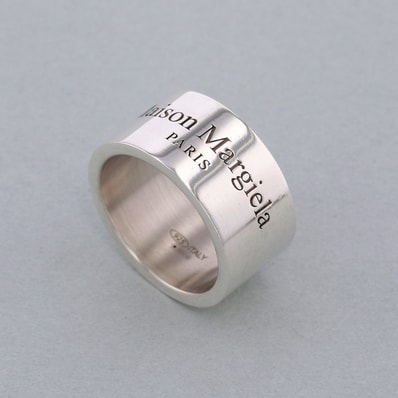 Maison Margiela メゾン マルジェラ ロゴ リング リング・指輪 SM1UQ0038 シルバー925 シルバー メンズ【中古】