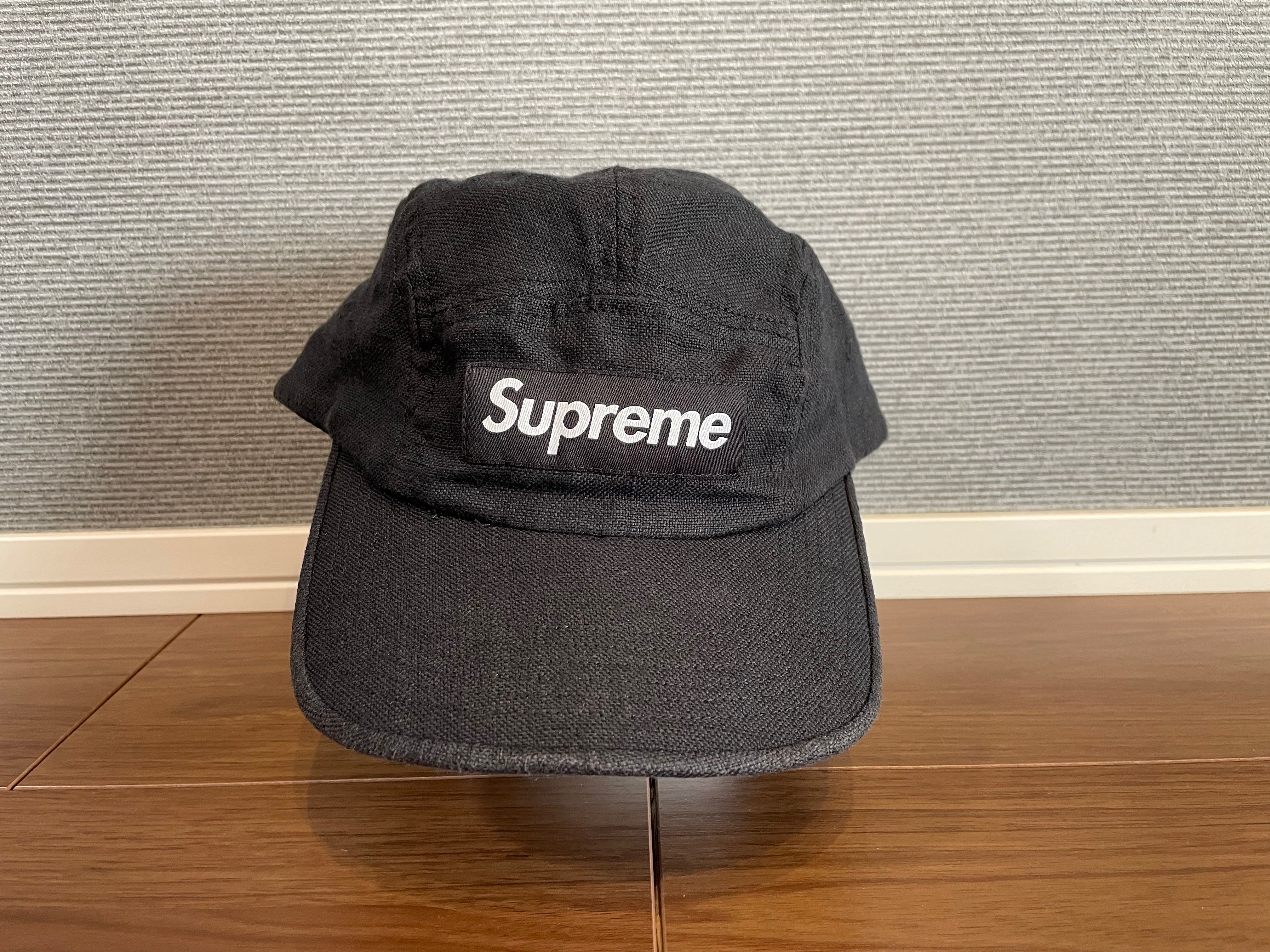 Supreme Linen Camp Cap "Black"