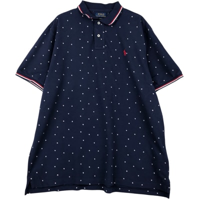 古着 ラルフローレン Ralph Lauren POLO RALPH LAUREN CLASSIC FIT 総柄 星柄 半袖 ポロシャツ メンズXL相当/eaa622600