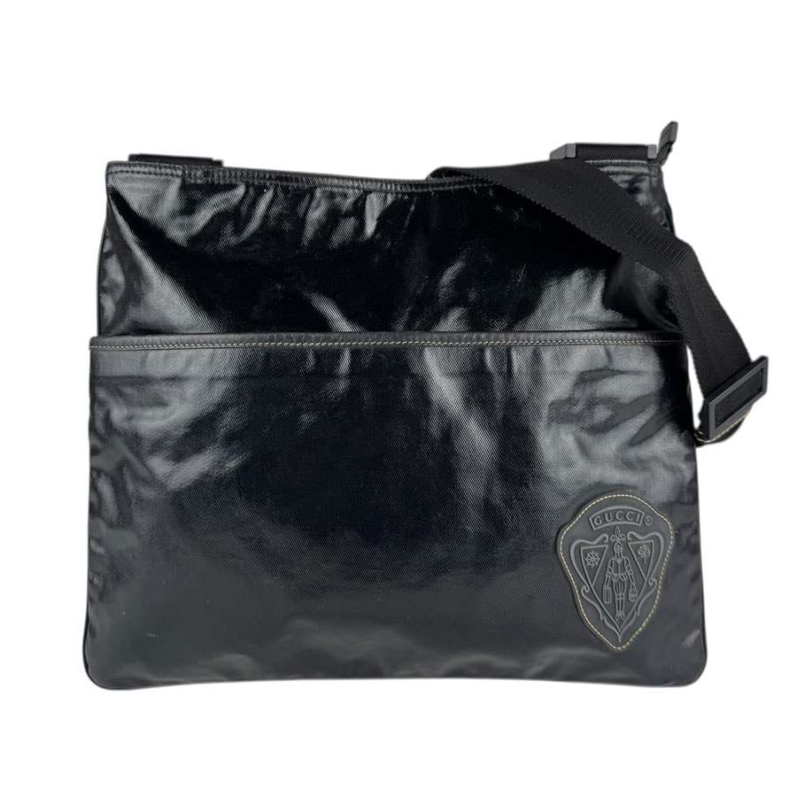 グッチ GUCCI ショルダーバッグ PVC ブラック ユニセックス 181093【中古】 z8066