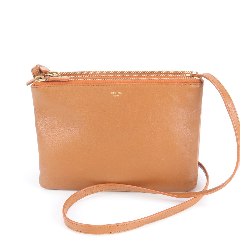 ■極美品 セリーヌトリオ スモール クロスボディショルダーバッグ