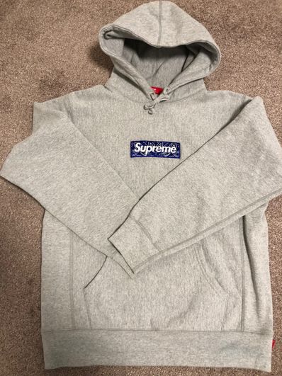 Supreme Bandana Box Logo Hooded Sweatshirt "Grey"