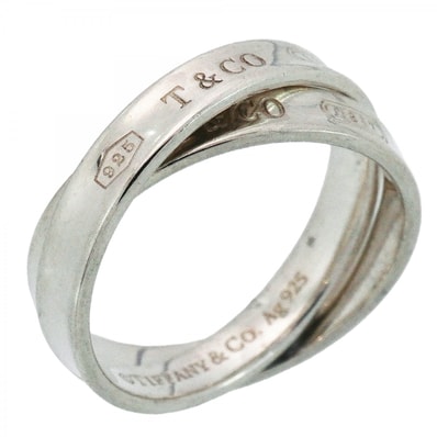 【6jdb0445-k】ティファニー リング ナロー/ダブル シルバー925 14号【中古】メンズ レディース ユニセックス